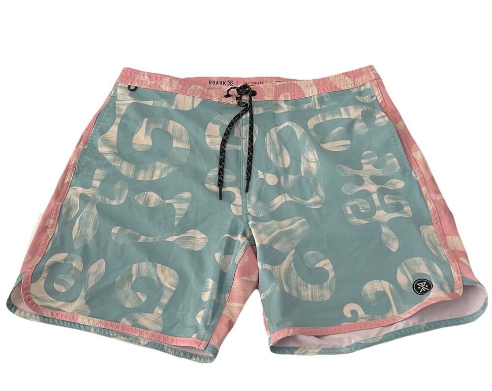 Roark Board Shorts Mens 36 Chiller Swim Trunks Quick Dry Patterned Surf